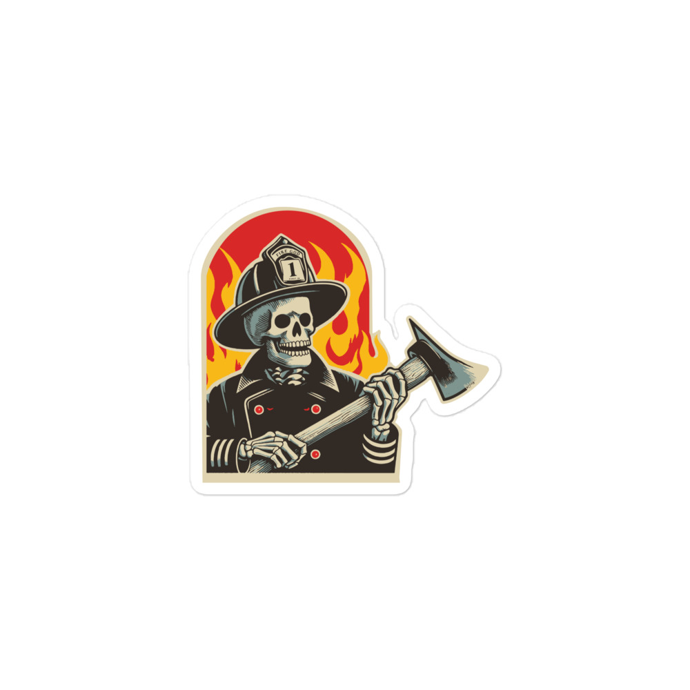 1960’s Firefighter – Sticker | Platform33.com